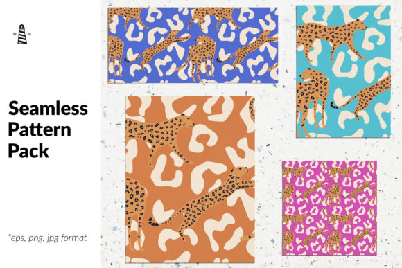 Abstract Cheetah Seamless Patterns: High-Detail Vector Art for Modern Design Projects