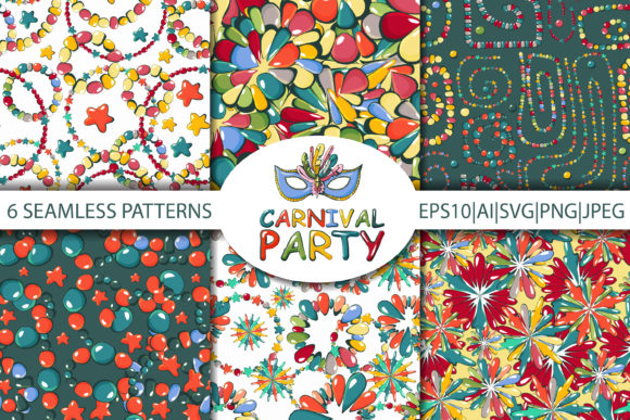 Carnival Patterns for Creative Projects and Packaging
