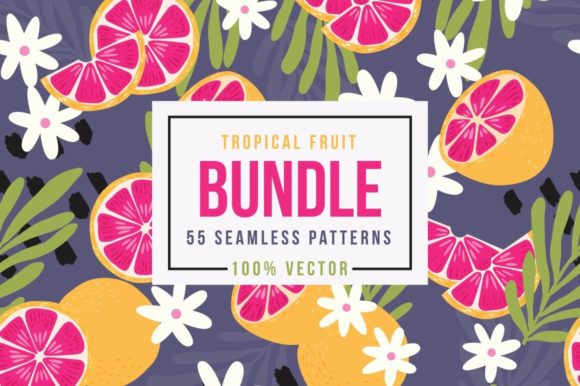 Elevate Design with 55 Tropical Fruit Patterns
