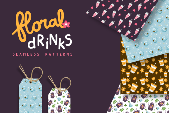 Floral Drinks Seamless Patterns: A Practical Asset for Creative and Commercial Workflows