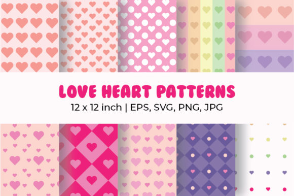Love Heart Patterns: A Practical Resource for Print on Demand, Crafting, and Packaging Workflows