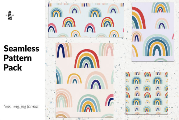 Modern Rainbows Seamless Patterns: A Versatile Design Solution for Creative Projects