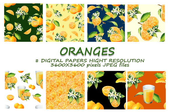 Oranges, 8 Original Patterns