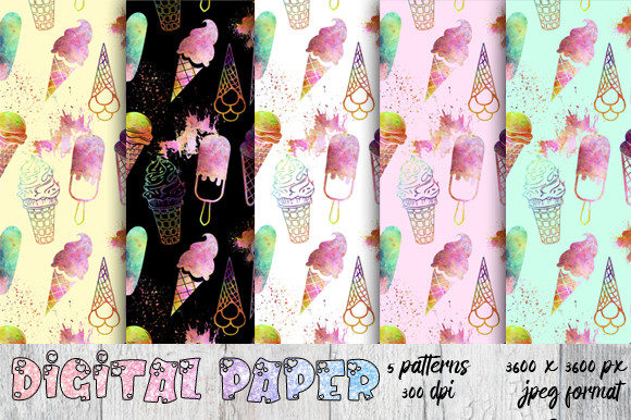 Patterns Ice Cream: Sweet Digital Papers for Creatives
