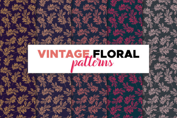 Seamless Vintage Floral Patterns Bundle for Creative Projects