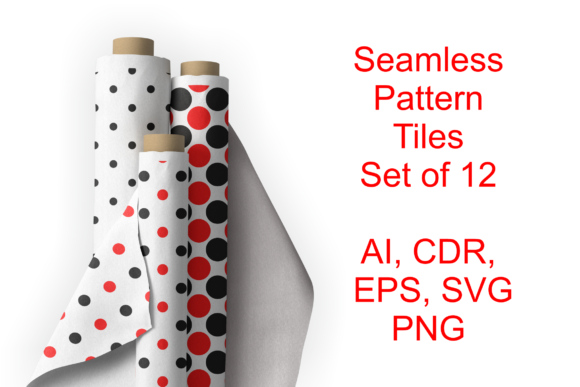 Set of 12 Polka Dot Seamless Patterns: A Versatile Toolkit for Creative Projects