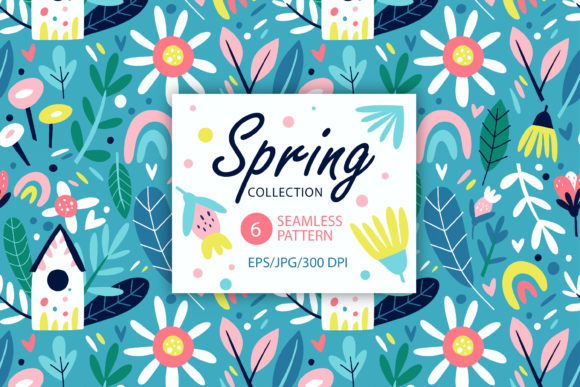 Spring Floral Seamless Patterns for Creative and Commercial Projects