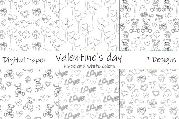 The Art of Black and White: Valentine's Day Patterns for Modern Design