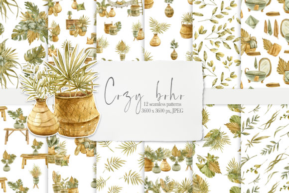 Watercolor Bohemian Seamless Patterns: A Creative Tool for Endless Projects